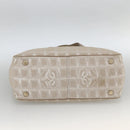 CHANEL New Travel Line Tote Bag Beige CC Auth 174068-5