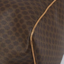 CELINE Macadam Canvas Boston Bag PVC Leather Brown Gold Auth 174071A-10