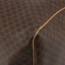 CELINE Macadam Canvas Boston Bag PVC Leather Brown Gold Auth 174071A-12