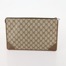 GUCCI GG Supreme Canvas Wallet Clutch Bag PVC 5 Set Beige Auth 174076-3