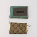 GUCCI GG Supreme Canvas Wallet Clutch Bag PVC 5 Set Beige Auth 174076-8