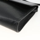 Christian Dior Shoulder Bag Leather Black Gold Auth 174078-10