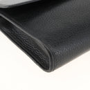 Christian Dior Shoulder Bag Leather Black Gold Auth 174078-11