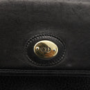 Christian Dior Shoulder Bag Leather Black Gold Auth 174078-14