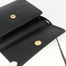 Christian Dior Shoulder Bag Leather Black Gold Auth 174078-15