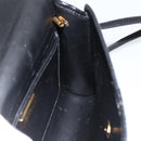 Christian Dior Shoulder Bag Leather Black Gold Auth 174078-18