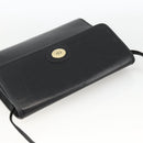 Christian Dior Shoulder Bag Leather Black Gold Auth 174078-6