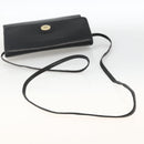 Christian Dior Shoulder Bag Leather Black Gold Auth 174078-7