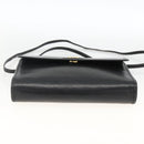 Christian Dior Shoulder Bag Leather Black Gold Auth 174078-9