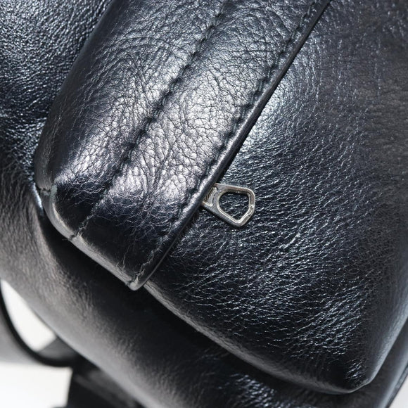 BALENCIAGA Backpack Leather Black Silver 580026 Auth 174080A