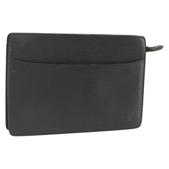 LOUIS VUITTON Epi Pochette Homme Clutch Tasche Schwarz M52522 LV Auth 174083