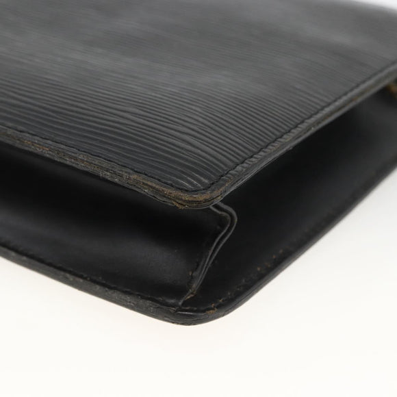 LOUIS VUITTON Epi Pochette Homme Clutch Tasche Schwarz M52522 LV Auth 174083