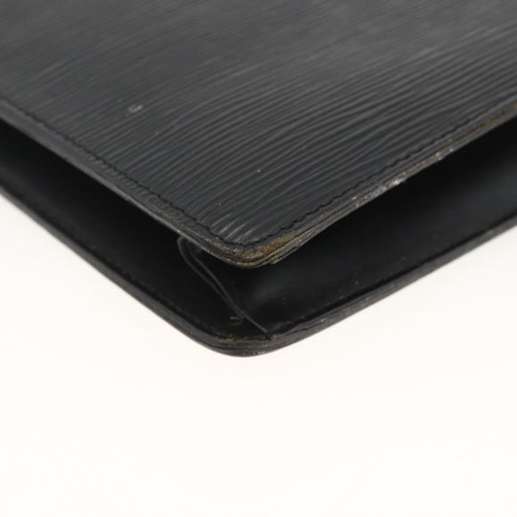 LOUIS VUITTON Epi Pochette Homme Clutch Tasche Schwarz M52522 LV Auth 174083