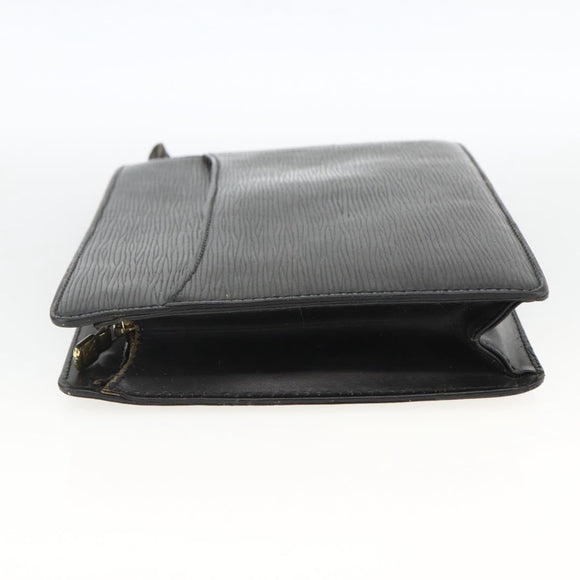 LOUIS VUITTON Epi Pochette Homme Clutch Tasche Schwarz M52522 LV Auth 174083