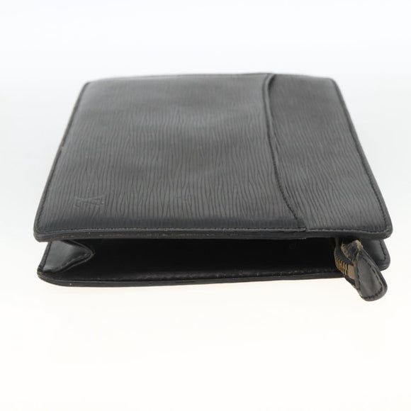 LOUIS VUITTON Epi Pochette Homme Clutch Tasche Schwarz M52522 LV Auth 174083