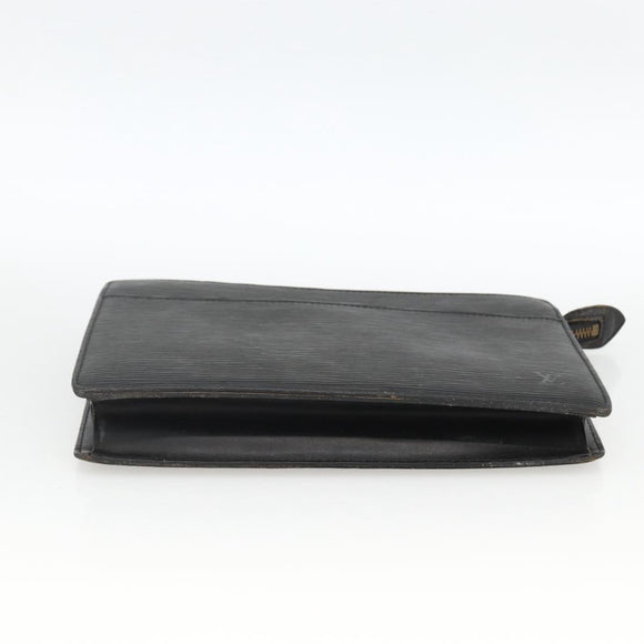 LOUIS VUITTON Epi Pochette Homme Clutch Tasche Schwarz M52522 LV Auth 174083