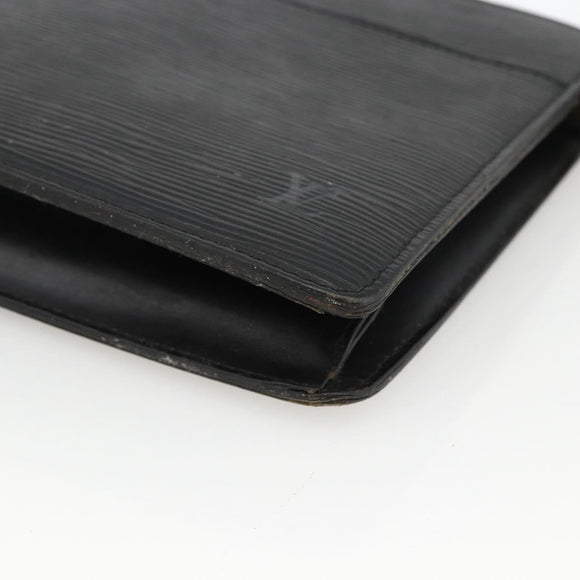 LOUIS VUITTON Epi Pochette Homme Clutch Tasche Schwarz M52522 LV Auth 174083