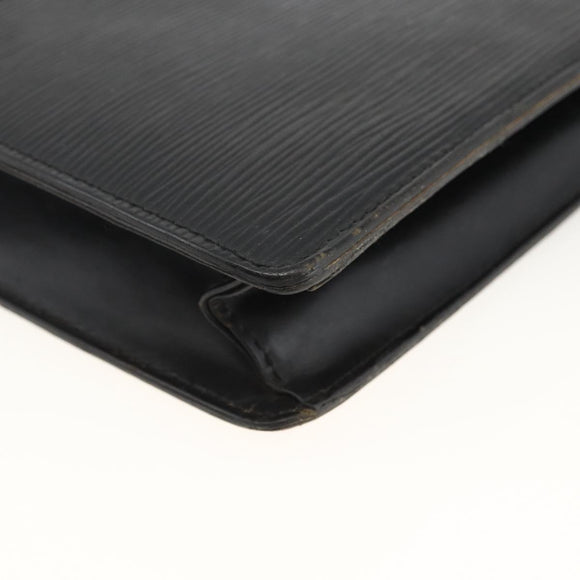 LOUIS VUITTON Epi Pochette Homme Clutch Tasche Schwarz M52522 LV Auth 174083