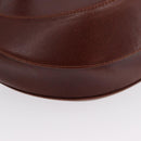 Salvatore Ferragamo Shoulder Bag Leather Brown Gold Auth 174085A-10