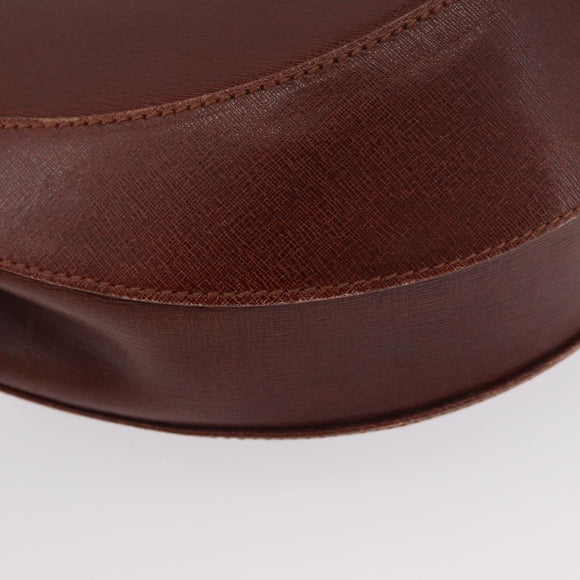 Salvatore Ferragamo Shoulder Bag Leather Brown Gold Auth 174085A