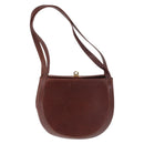 Salvatore Ferragamo Shoulder Bag Leather Brown Gold Auth 174085A-2
