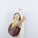 Salvatore Ferragamo Shoulder Bag Leather Brown Gold Auth 174085A-21