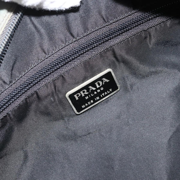 PRADA Sports Shoulder Bag Nylon Gray Silver Auth 174086