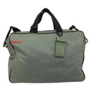 PRADA Sports Shoulder Bag Nylon Gray Silver Auth 174086-13