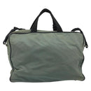 PRADA Sports Shoulder Bag Nylon Gray Silver Auth 174086-2