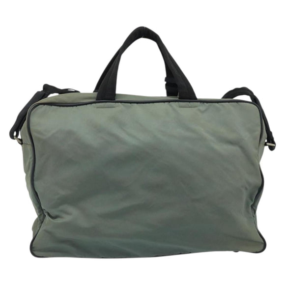 PRADA Sports Shoulder Bag Nylon Gray Silver Auth 174086