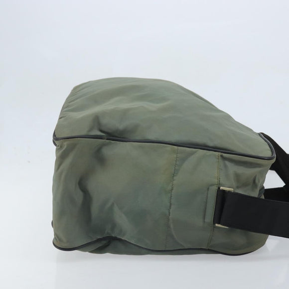 PRADA Sports Shoulder Bag Nylon Gray Silver Auth 174086