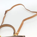 CELINE Macadam Canvas Hand Bag PVC Leather Brown Gold Auth 174092A-15