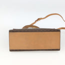 CELINE Macadam Canvas Hand Bag PVC Leather Brown Gold Auth 174092A-5