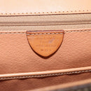 CELINE Macadam Canvas Hand Bag PVC Leather Brown Gold Auth 174092A-12