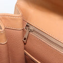 CELINE Macadam Canvas Hand Bag PVC Leather Brown Gold Auth 174092A-23