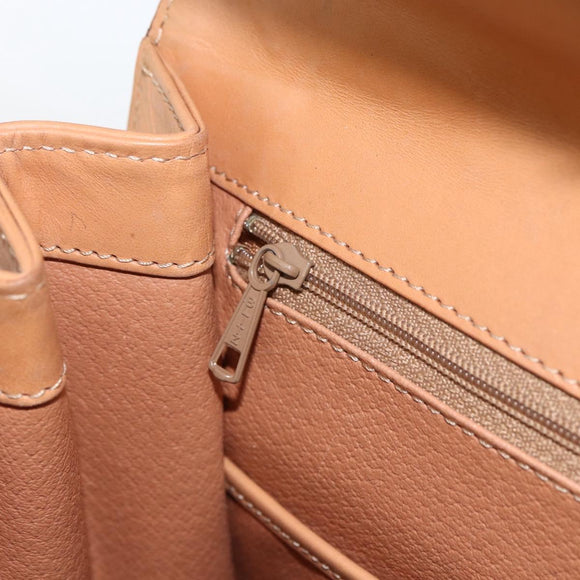 CELINE Macadam Canvas Hand Bag PVC Leather Brown Gold Auth 174092A