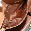 CELINE Macadam Canvas Hand Bag PVC Leather Brown Gold Auth 174092A-24