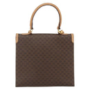 CELINE Macadam Canvas Hand Bag PVC Leather Brown Gold Auth 174092A-2