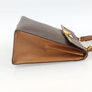CELINE Macadam Canvas Hand Bag PVC Leather Brown Gold Auth 174092A-4