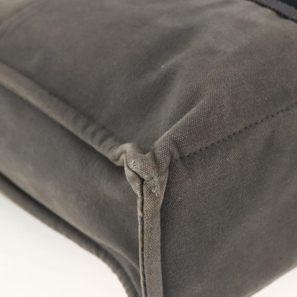 HERMES Fourre Tout MM Tote Bag Canvas Gray Auth 174097