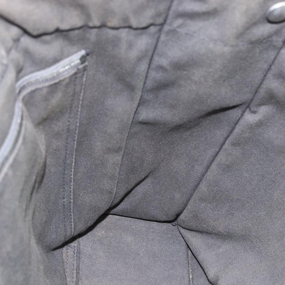 HERMES Fourre Tout MM Tote Bag Canvas Gray Auth 174097