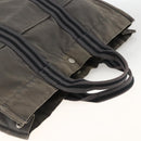 HERMES Fourre Tout MM Tote Bag Canvas Gray Auth 174097-6