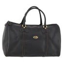 GUCCI Micro GG Canvas Boston Bag Black Gold Auth 174104-1
