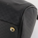 GUCCI Micro GG Canvas Boston Bag Black Gold Auth 174104-10