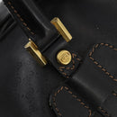 GUCCI Micro GG Canvas Boston Bag Black Gold Auth 174104-14