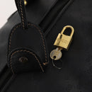 GUCCI Micro GG Canvas Boston Bag Black Gold Auth 174104-16