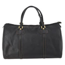 GUCCI Micro GG Canvas Boston Bag Black Gold Auth 174104-3