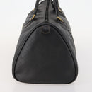 GUCCI Micro GG Canvas Boston Bag Black Gold Auth 174104-4