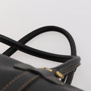GUCCI Micro GG Canvas Boston Bag Black Gold Auth 174104-8