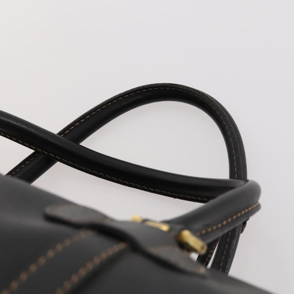 GUCCI Micro GG Canvas Boston Bag Black Gold Auth 174104